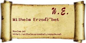 Wilhelm Erzsébet névjegykártya