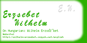 erzsebet wilhelm business card